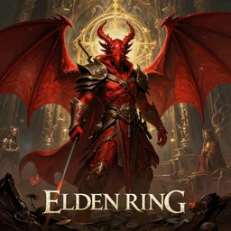 Elden Ring and Doom themed painting of red wizard Ommadan from The Flight of Dragons, animated dark fantasy matte painting movie poster, golden ratio, trending on cgsociety, intricate, majestic, dark epic fantasy, trending on artstation, by H.R. Giger and Zdizslaw Beksinski, highly detailed, vibrant, cinematic quality character render; low angle; ultra high quality model; production quality cinema model