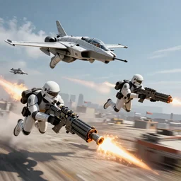 action photography, imperial jet commando troopers flying towards the battlefield, tactical warfare, blaster fire bright as neon, huge explosions, total chaos, epic star wars space battle, alien world, trending on artstation, hi - res, 8 k, hyperrealist, breathtaking, groundbreaking, awe - inspiring, award - winning, octane render, unreal engine 5, arnold render