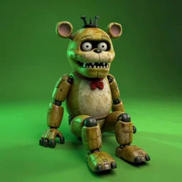 funtime freddy from five nights at freddy's : sister location sitting in a green void, unreal engine