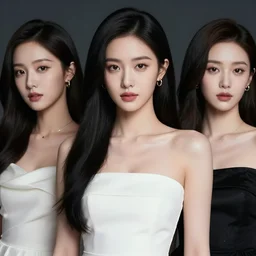 beautiful fashion chinese girl group, strapless dress, character portrait in the style of thomas river and artgerm, wlop, cinematic lighting, hyperdetailed, 8 k realistic, symmetrical, global illumination, radiant light, halo, love and mercy, frostbite 3 engine, cryengine, dof, trending on artstation, digital art, chanel