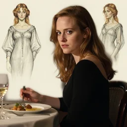 jodie foster eating dinner, character sheet, character design, contrast, deep focus, turnaround, highly detailed, dramatic lighting, digital painting, artstation, concept art, matte, sharp focus, illustration, elegant, art by artgerm and greg f and alphonse mucha.