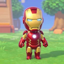 Film still of Iron Man, from Animal Crossing: New Horizons (2020 video game)
