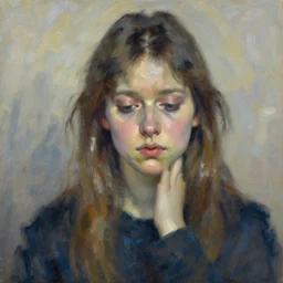 portrait of emotional blackmail incarnate, impressionism, brushstrokes, high detail, sharp