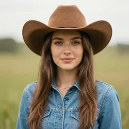 photo portrait of a country girl, 23-year-old
