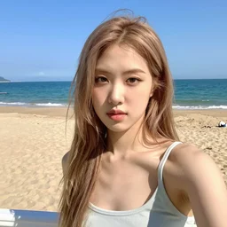 rose, beach, first person