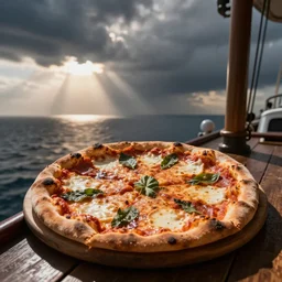 pizza on ship