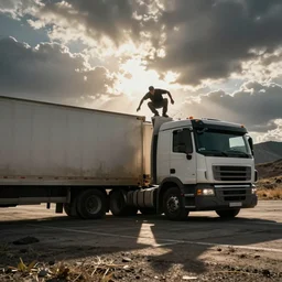 tony hawk about to smash into oncoming truck