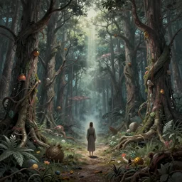 introspective reflections of prophetic visions as phantasmagoric as being in those magical in between spaces, 4 k, hyper detailed, in the style of distopion sureallism