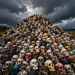 a crowd of the dead vibrant and colourful