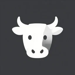 minimalist icon of a cow face