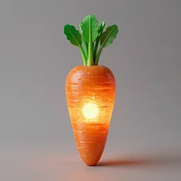 a lamp in the shape of a carrot