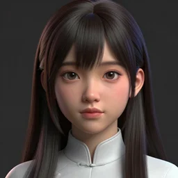 clothed, worksafe. cgsociety, by wlop, ilya kuvshinov, krenz cushart, greg rutkowski, trending on artstation. zbrush sculpt, octane, maya, houdini, vfx. close - up face of a cute young anime vietnamese filipino j - pop av idol girl. cinematic dramatic atmosphere, sharp focus, soft volumetric studio lighting.