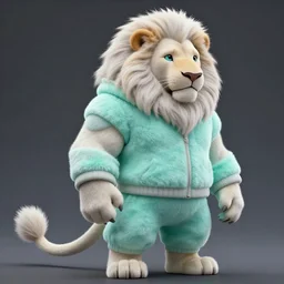 detailed, 3 d concept art of a film character anthropomorphic albino furry anthro lion wearing a cute mint colored, cozy, soft pastel winter outfit with winter atmosphere. muscular stature, beautiful coherent design, hq render, long tail, detailed fur, detailed textures, hyper detailed face, artgerm artstationhd, booth. pm, highly detailed attributes and atmosphere, anthro, dim volumetric cinematic lighting, hd, unity unreal engine.