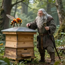 gandalf protecting crimson bee hive