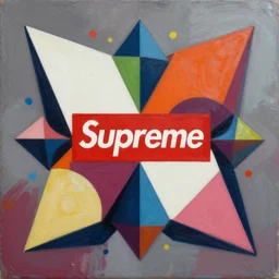 Supreme x Squaresoft Profile Picture by Sachin Teng, asymmetrical, Organic Painting , Matte Painting,  geometric shapes, hard edges, graffiti, street art,:2 by Sachin Teng:4