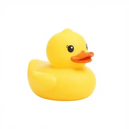 yellow logo of a rubber duck, white background