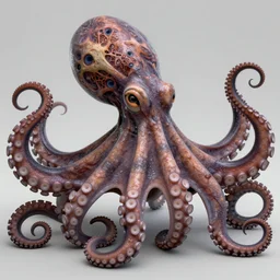 a close up of an octopus's body and tentacles, john carpenter body horror, 1 9 8 0 ’ s practical horror special effects, body cosmic horror, protruding bones, a computer rendering by earnst haeckel, trending on zbrush central, neoplasticism, lovecraftian, zbrush, biomorphic, midjourney, dall - e, nightcafe