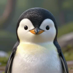 very beautiful portrait of an extremely cute and adorable penguin, smooth, perfect face, fantasy, character design by mark ryden and pixar and hayao miyazaki, sharp focus, concept art, intricate detail, cinematic lighting, hyperrealistic, 5 0 mm, diorama macro photography, 8 k, nature background
