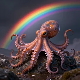 rainbow cosmic octopus