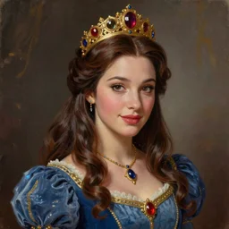 Portrait of a beautiful female Benjamin Netanyahu Disney princess, Regal, Realistic, Refined, Detailed Digital Art, Oil Painting, Michael Cheval, Esao Andrews, Art Frahm, Steampunk, Walt Disney (1937), Highly Detailed, Cinematic Lighting, Unreal Engine, 8k, HD