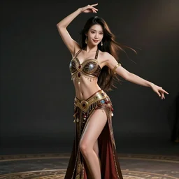 a portrait of A full body beautiful futuristic asian girl, hula dancer, young with long hair, hyper-realistic, very detailed, intricate, very sexy pose, slight smile expression, photo realistic, dramatic cinematic lighting, octane render, 4k, ultra detailed