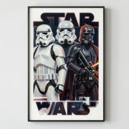 1 9 8 6 poster for star wars. oil on canvas. print.