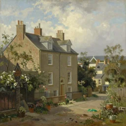 Painting of a victorian town in the style of John Constable. Highly detailed, 4k resolution, well lit