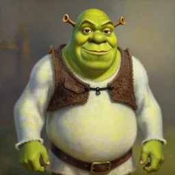 a beautiful painting of shrek, art photography, highly detailed painting by gaston bussiere, craig mullins, j. c. leyendecker 8 k