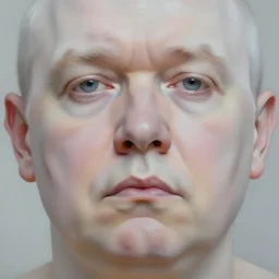 an extreme close up portrait a very ordinary overweight old man with an blank expression, by sarah moon, very pale skin, very blurry, translucent white skin, foggy, oil painting, photorealistic, anatomically correct, beautiful perfect face, visible brushstrokes, sharp focus, highly detailed, cinematic lighting, 8 k, hd