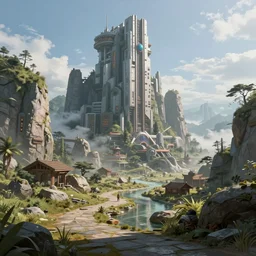 sci - fi fantasy landscape high details, 4 k, 8 k, best, accurate, trending on artstation, artstation, photorealism, ultrarealistic