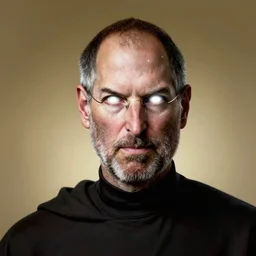 portrait of steve jobs, white glowing eyes, silver shaggy hair, cloak, male, fantasy, extremely detailed, digital painting, artstation, concept art, smooth, sharp focus, illustration, stunning lighting, artgerm, alphonse mucha, simon stalenhag, light atmosphere, golden ratio, cinematic lighting, hyperdetailed, high resolution, insanely detailed and intricate, marc simonetti, greg rutkowski, 8 k