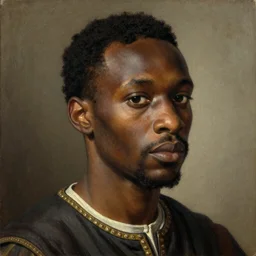 A 14th century African renaissance oil painting, portrait, grainy, realistic, very realistic, hyperrealistic, highly detailed, very detailed, extremely detailed, very neat, very epic, very cool, detailed, trending on artstation made by Sam Gilliam and Edmonia Lewis