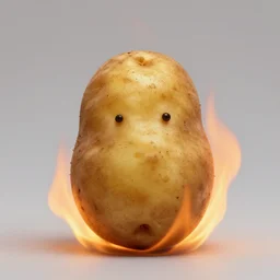potato on fire