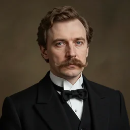 1 9 2 0 s portrait photograph of a delicate russian gentleman, fine mustache, elegant eyes, dignified pose