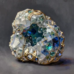 precious stone still life, anime, intricate oil painting by greg rutkowski, trending on artstation