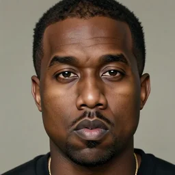kanye by kehinde wiley and rembrandt. photorealistic facial features, portrait, detailed face, ultra high details, large, close - up.