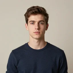 a photo portrait of a young English man facing the camera, centred, upper body, 8k, high quality, flickr