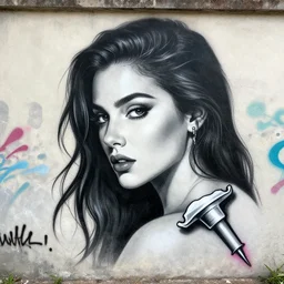 heroin needle graffiti