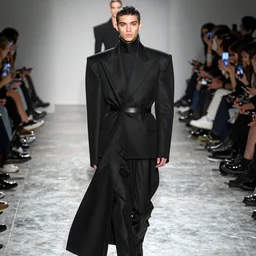 rick owens runway show, fashion photoshoot,