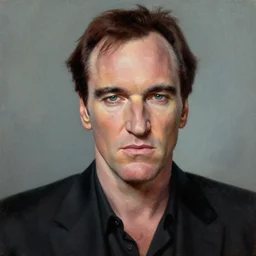 Quentin tarantino, oil painting