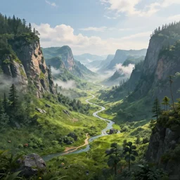 a very very very very beautiful fantasy landscape.
