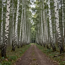 a hq beautiful digital matte painting detailed forest path with stunning white birch trees james gurney, constrast 8 k resolution trending on artstation