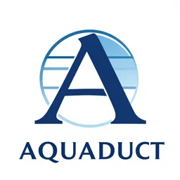 aqueduct logo, lettering, one line