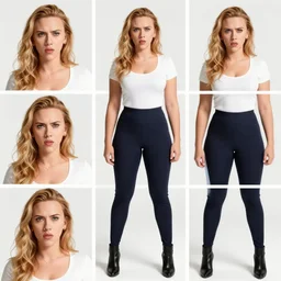 1 0 panels of scarlett johansson with angry expression, full body centered in frames, afro samurai anime. dramatic lighting, anime style, pencil and ink manga drawing,