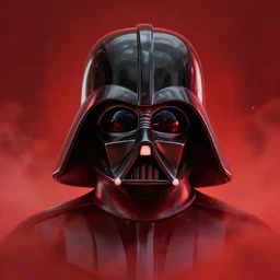 darth vader's head coming out of a red mist, trending on artstation, profile pic, centered, accurate anatomy, highly detailed, digital art,