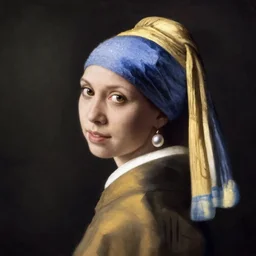 sheryl sandberg with a pearl earring, painting by vermeer
