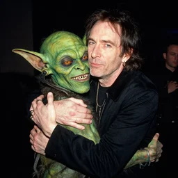 mark e smith embracing a goblin