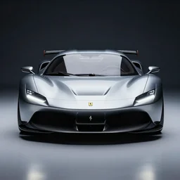 photo of a ferrari concept car, cinematic, fine details, symmetrical, 4 k