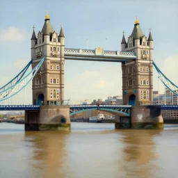 beautiful london bridge in england, 8 k, matte painting, in the style of artist, ann stokes