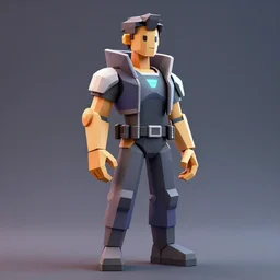 3d low poly model hero in cyberpunk, toon shading, trending on artstation beautiful sophisticated creative